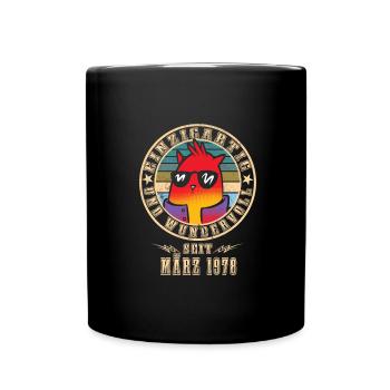 Geburtstag März 1978 - Tasse einfarbig - Schwarz - Vorne