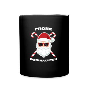 Weihnachten - Merry Christmas - Bad Santa - Tasse einfarbig - Schwarz - Vorne