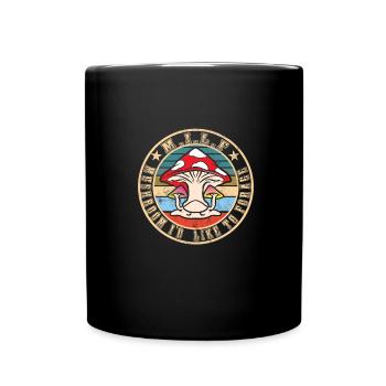 Mushroom picking - Full Colour Mug - black - Front