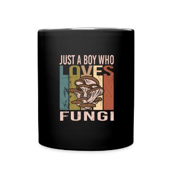 Mushroom picking - Full Colour Mug - black - Front
