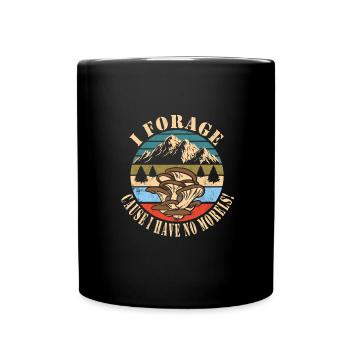 Cueillette de champignons - Mug uni - noir - Devant
