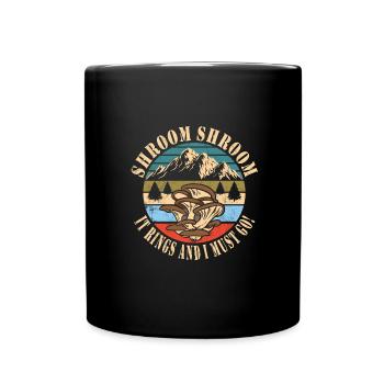 Cueillette de champignons - Mug uni - noir - Devant