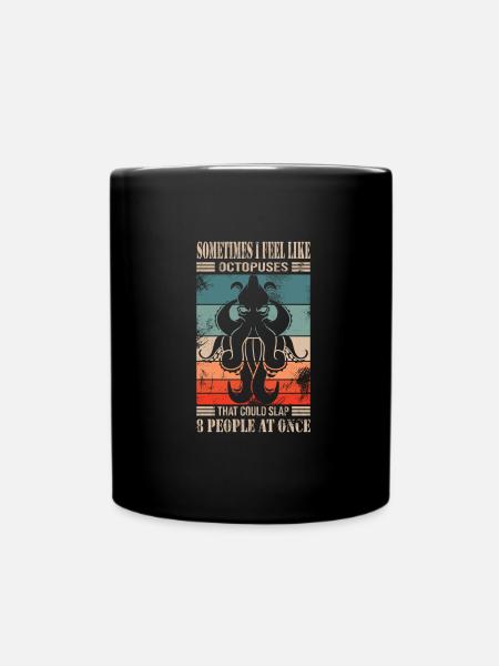 Oktopus - Tasse einfarbig - Schwarz