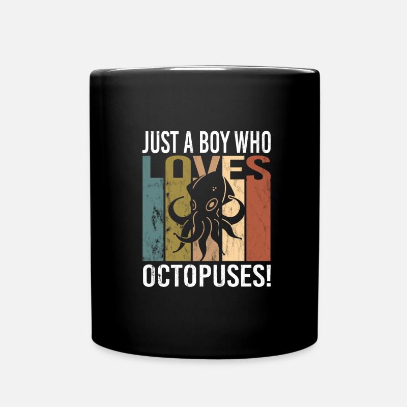 Oktopus - Tasse einfarbig - Schwarz
