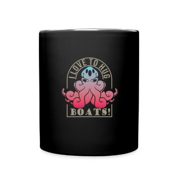 Oktopus - Tasse einfarbig - Schwarz - Vorne