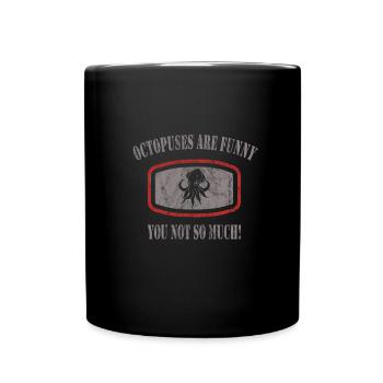 Oktopus - Tasse einfarbig - Schwarz - Vorne