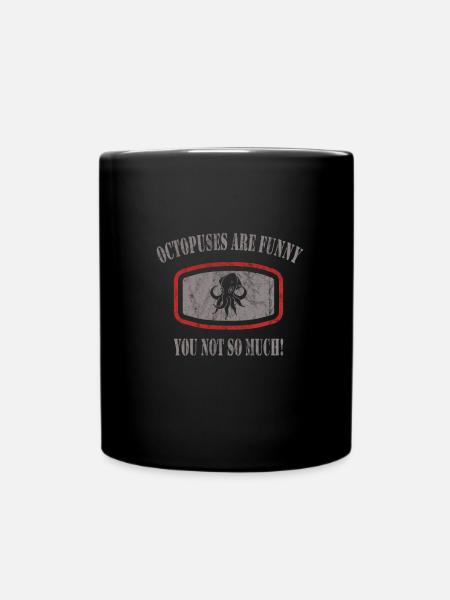 Oktopus - Tasse einfarbig - Schwarz