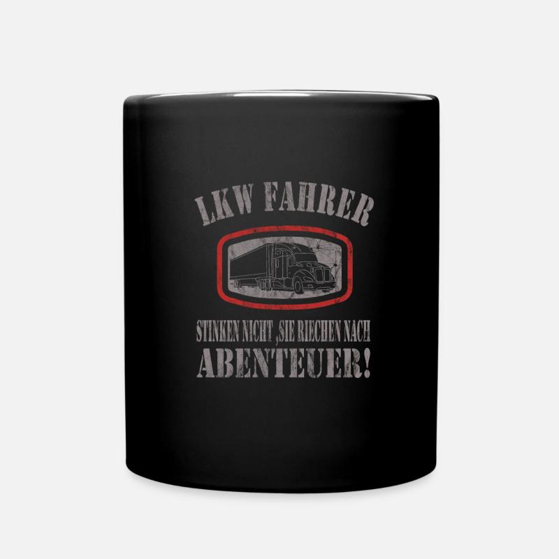 LKW Fahrer - Tasse einfarbig - Schwarz