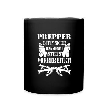 Prepper - Tasse einfarbig - Schwarz - Vorne