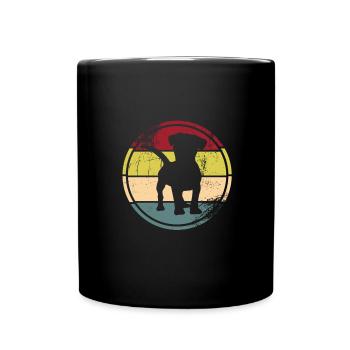Jack Russel - Tasse einfarbig - Schwarz - Vorne