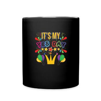 Oui Jour - Mug uni - noir - Devant