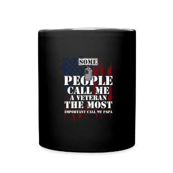 Some People Call Me A Veteran Th... - Tasse einfarbig - Schwarz - Vorne
