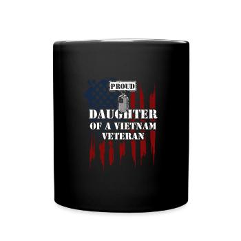 Proud Daughter Of A Vietnam Veteran - Full Colour Mug - black - Front
