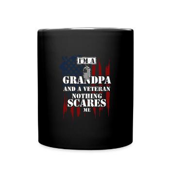 Je suis un grand-père et un vétéran Noth ... - Mug uni - noir - Devant