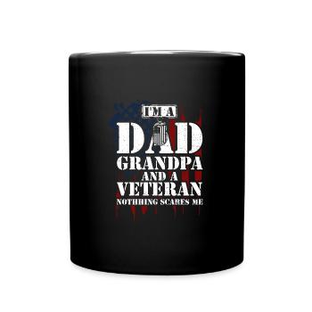 I'm A Dad Grandpa And A Veteran... - Full Colour Mug - black - Front