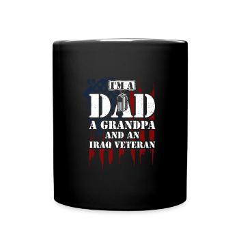 I'm A Dad A Grandpa And An Iraq... - Tasse einfarbig - Schwarz - Vorne