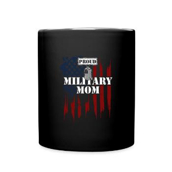 Fière maman militaire - Vétéran - Mug uni - noir - Devant