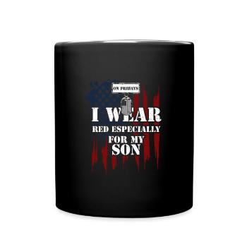 On Fridays I Wear Red Especially... - Full Colour Mug - black - Front