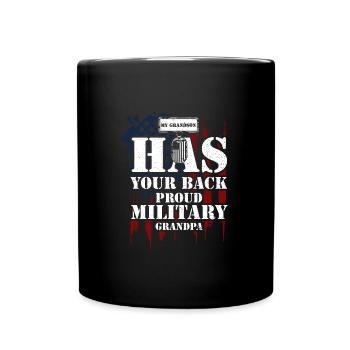 My Grandson Has Your Back Proud... - Tasse einfarbig - Schwarz - Vorne