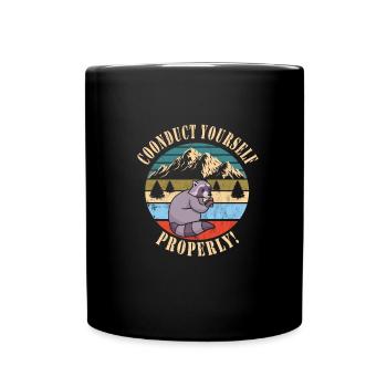 Raton laveur - Mug uni - noir - Devant