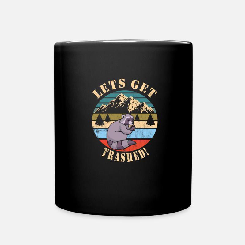 Waschbär - Tasse einfarbig - Schwarz