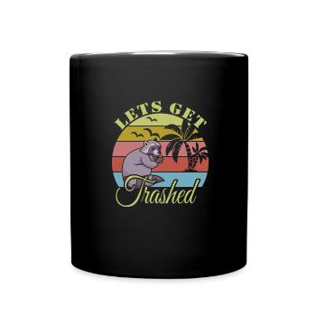 Raton laveur - Mug uni - noir - Devant