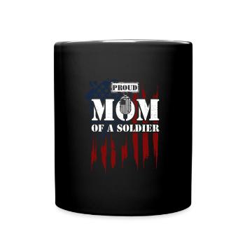 Fière maman d’un soldat - Vétéran - Mug uni - noir - Devant