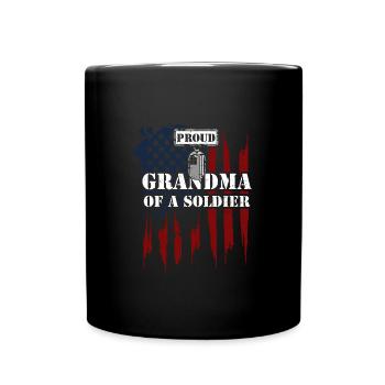 Fière grand-mère d’un soldat - Mug uni - noir - Devant