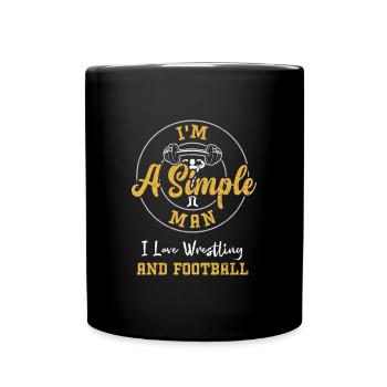 Je suis un homme simple que j’adore catcher... - Mug uni - noir - Devant