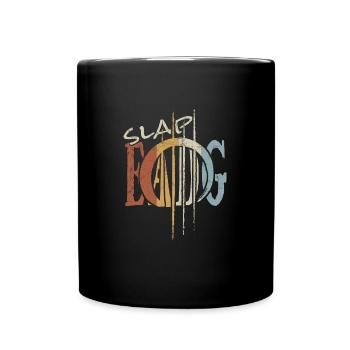 Retro Slap Bass EADG Enso Japan Zen Circle Bassist - Full Colour Mug - black - Front