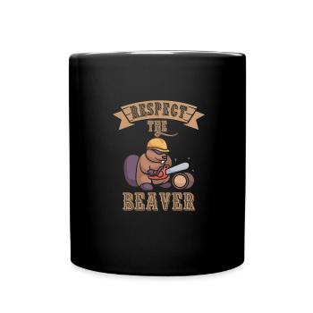 Beaver Nutria - Full Colour Mug - black - Front