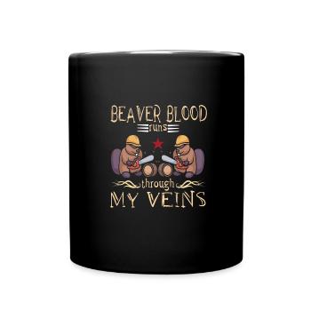 Beaver Nutria - Full Colour Mug - black - Front