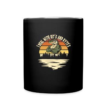 Echse Gator - Tasse einfarbig - Schwarz - Vorne