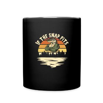 Echse Gator - Tasse einfarbig - Schwarz - Vorne