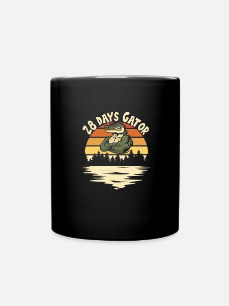 Echse Gator - Tasse einfarbig - Schwarz