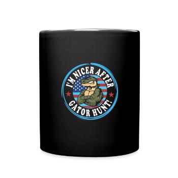 Echse Gator - Tasse einfarbig - Schwarz - Vorne