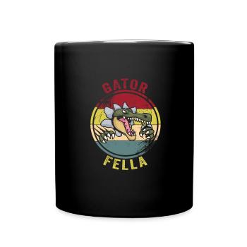 Echse Gator - Tasse einfarbig - Schwarz - Vorne