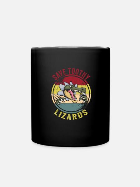 Echse Gator - Tasse einfarbig - Schwarz