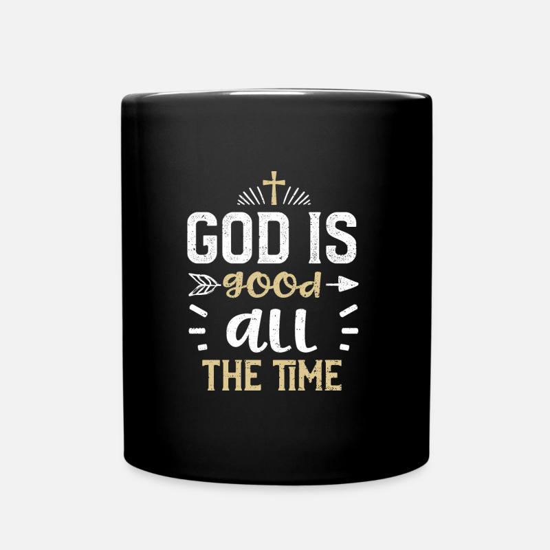 God is good all the time - Jesus - Tasse einfarbig - Schwarz