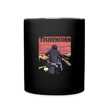 Motorrad - Tasse einfarbig - Schwarz - Vorne
