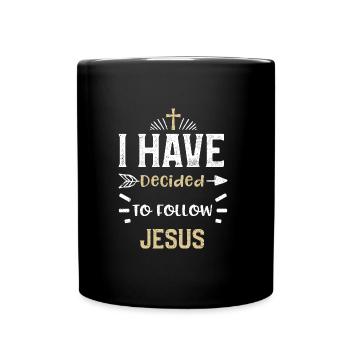 J’ai décidé de suivre Jésus - Mug uni - noir - Devant