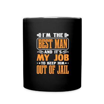 Best man - Full Colour Mug - black - Front