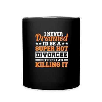 Scheidung - Tasse einfarbig - Schwarz - Vorne