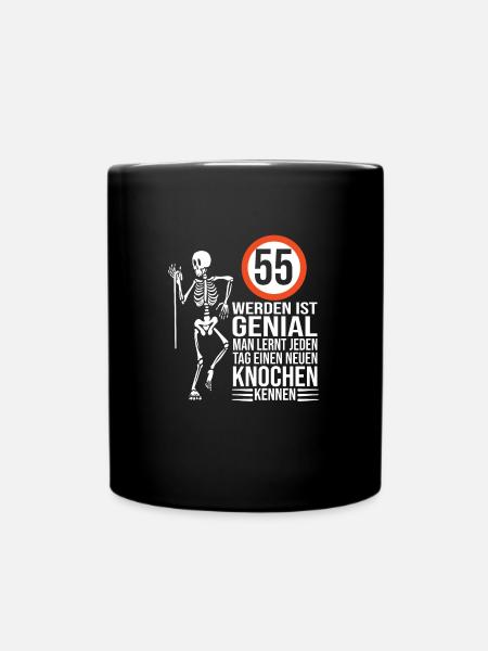 55.Geburtstag - Tasse einfarbig - Schwarz