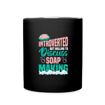 Seife machen - Tasse einfarbig - Schwarz - Vorne