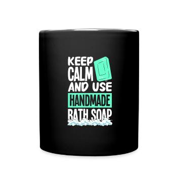 Seife machen - Tasse einfarbig - Schwarz - Vorne