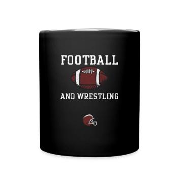 Football And Wrestling - Football - Tasse einfarbig - Schwarz - Vorne