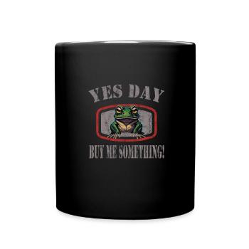 Oui Jour - Mug uni - noir - Devant