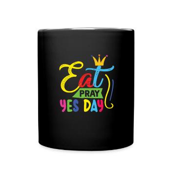 Oui Jour - Mug uni - noir - Devant