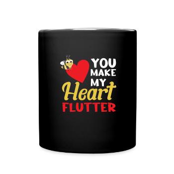 Insekten - Tasse einfarbig - Schwarz - Vorne